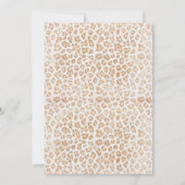 ヒョウ印刷ワイルドワンカボチャ1st誕生日パーティー 招待状 (裏面)