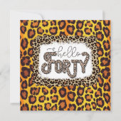 ヒョウ印刷招待状 セーブザデート (正面)