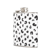 ヒョウ印刷白黒 フラスク (左)