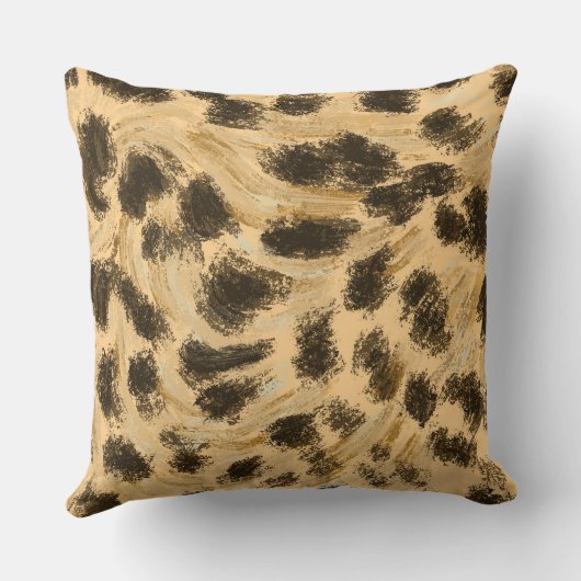 ヒョウ印刷装飾用クッション クッション (裏面)