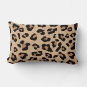 ヒョウ印刷装飾用クッション ランバークッション (正面)