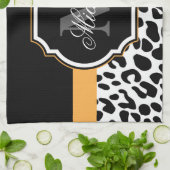 ヒョウ印刷 キッチンタオル (折り畳み)