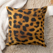 ヒョウ印刷 クッション (ブランケット)