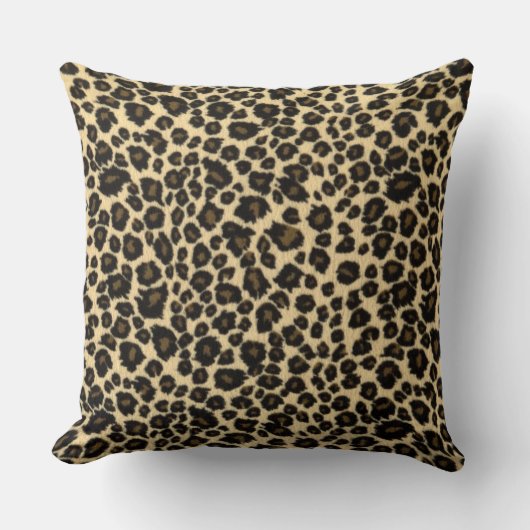 ヒョウ印刷 クッション (正面)