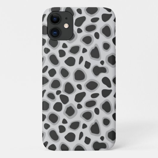 ヒョウ印刷 – グレーの濃淡 Case-Mate iPhoneケース (裏面)