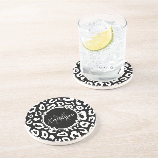 ヒョウ印刷 コースター (側面)