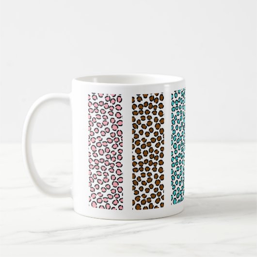 ヒョウ印刷 コーヒーマグカップ (左)