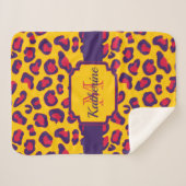 ヒョウ印刷 シェルパブランケット (正面(横))