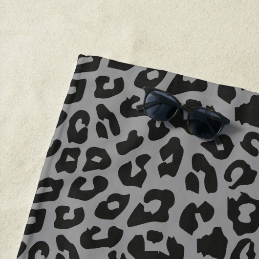 ヒョウ印刷 ビーチタオル (インサイチュ)