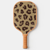 ヒョウ印刷 ピックルボールラケット (正面)