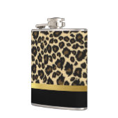 ヒョウ印刷 フラスク (左)