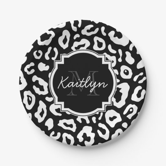 ヒョウ印刷 ペーパープレート (正面)