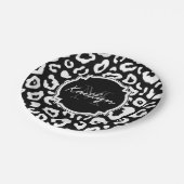 ヒョウ印刷 ペーパープレート (アングル)