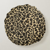 ヒョウ印刷 ラウンドクッション (裏面)