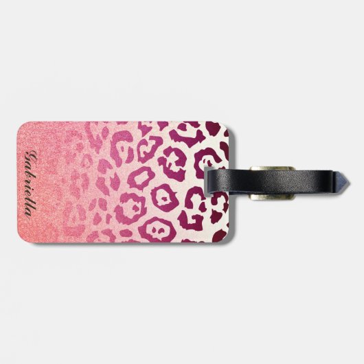 ヒョウ印刷 ラゲッジタグ (裏面横)