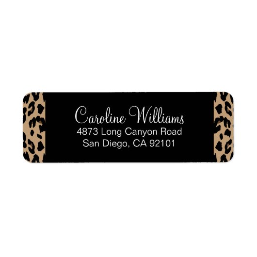 ヒョウ印刷 ラベル (正面)