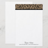 ヒョウ印刷 便箋 (正面/裏面)