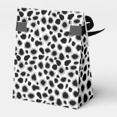 ヒョウ印刷 – 白黒 フェイバーボックス (裏面サイド)