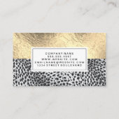 ヒョウ印刷 | 金箔カラーブロック 名刺 (裏面)