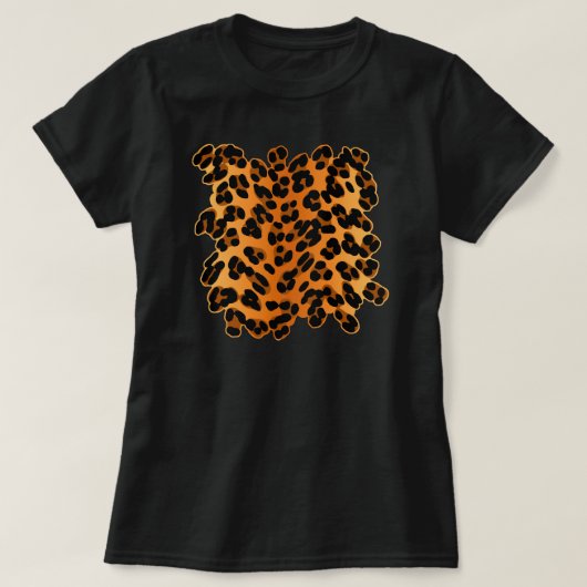 ヒョウ印刷 Tシャツ (デザイン正面)