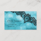 ヒョウ及びレースの水の真珠の紙の311夢 名刺 (裏面)