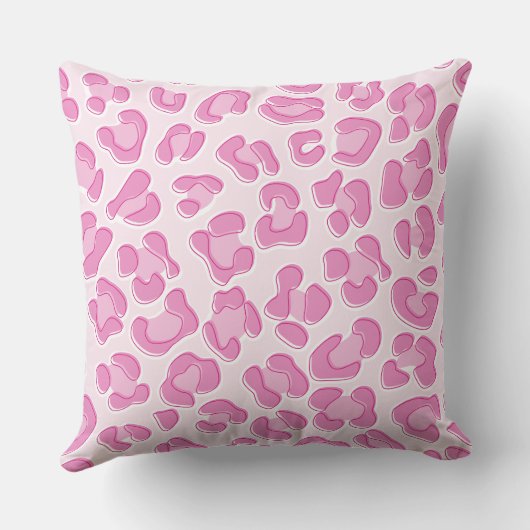 ヒョウ名門私立校風のピンク線 クッション (裏面)