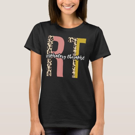 ヒョウ呼吸セラピーRtセラピストおもしろいRt Tシャツ (正面)
