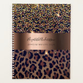 ヒョウ型黒青銅2024 プランナー手帳 (正面)