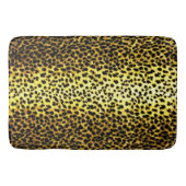 ヒョウ壁紙フェイクファーフォトプリント バスマット (正面)