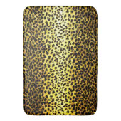 ヒョウ壁紙フェイクファーフォトプリント バスマット (正面縦)