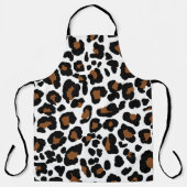 ヒョウ大きな猫ファーパターンプリント エプロン (正面)