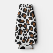 ヒョウ大きな猫ファーパターンプリント ボトルクーラー (正面)