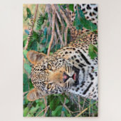 ヒョウ大きな猫。ジグソーパズル ジグソーパズル (縦)