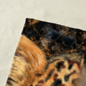 ヒョウ女の子ビーチタオル ビーチタオル (インサイチュ)