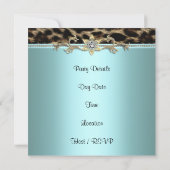 ヒョウ女性21歳パーティー 招待状 (裏面)