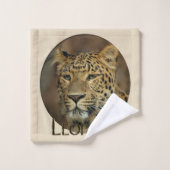 ヒョウ好き バスタオルセット (ウォッシュタオル)