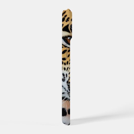 ヒョウ威厳のあるクローズアップ | 野生生物素晴らし芸術 iPhone 15ケース (右側面)