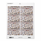 ヒョウ実在印毛キャットパターンラベル ラベル (フルシート)