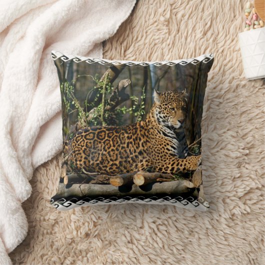 ヒョウ属のジャガーの枕 クッション (ブランケット)