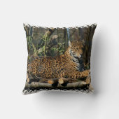 ヒョウ属のジャガーの枕 クッション (裏面)