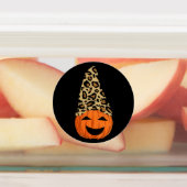 ヒョウ帽をかぶったカボチャ ラベル (貼付)