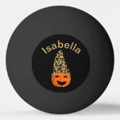 ヒョウ帽をかぶったカボチャ 卓球ボール (裏面)