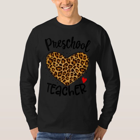 ヒョウ幼稚園先生バックスクールデイサービスアプリ Tシャツ (正面)