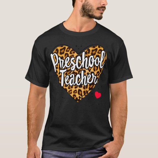 ヒョウ幼稚園先生バックスクールデイサービスアプリ Tシャツ (正面)