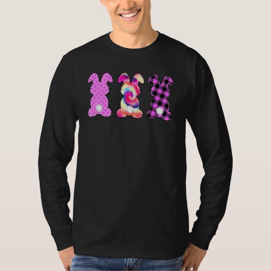 ヒョウ復活祭バニーラビットトリオかわいい復活祭3 Tシャツ (正面)