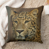 ヒョウ愛好家ワイルドライフ クッション (ブランケット)