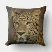 ヒョウ愛好家ワイルドライフ クッション (正面)