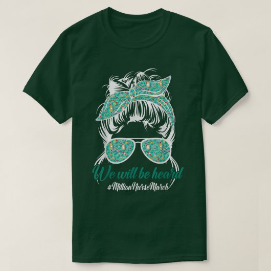 ヒョウ我々は乱雑Bunナース百万N Tシャツ (デザイン正面)
