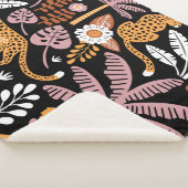 ヒョウ手のひらヴィンテージシームレスパターン シェルパブランケット (3/4)