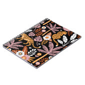 ヒョウ手のひらヴィンテージシームレスパターン ノートブック (左側)